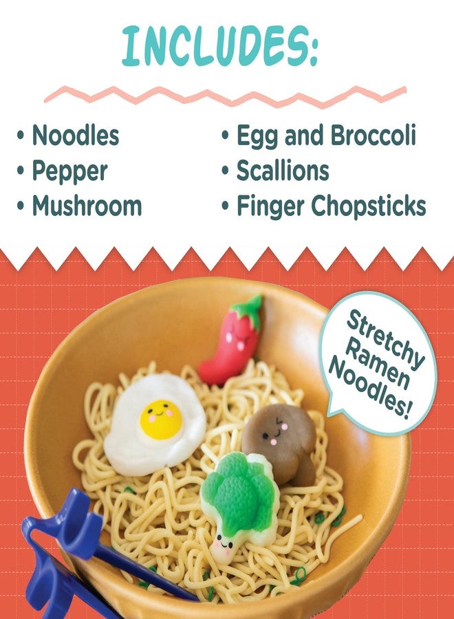 MindWare Foodie Fidgets Ramen Noodles and Toppings Set of Squishy Toys for Kids and Adults - Ages 5 and Up - Image 2